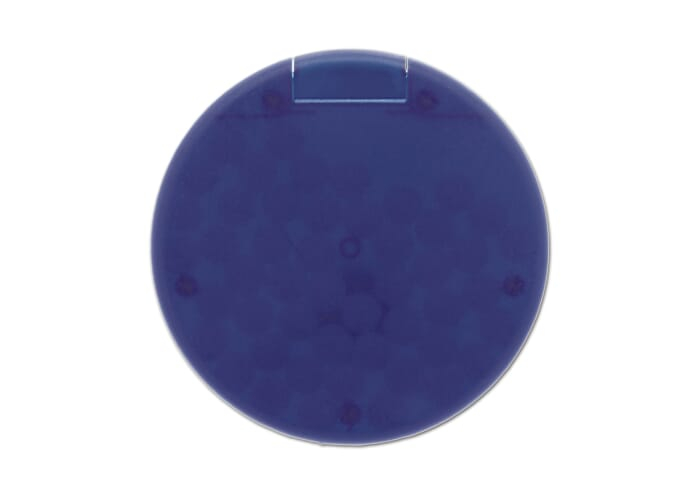 Distributeur de bonbons publicitaire - rond Ecru / Bleu
